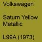 Preview: Volkswagen, Saturn Yellow Metallic, L99A (1973).